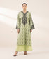 Women's RTW Textured Lawn Green Embroidered A-Line Shirt
